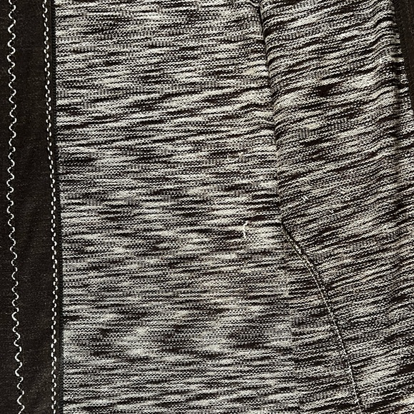 Max Studio French Terry Hooded full zip sweater brown and white women’s Small - Picture 6 of 9